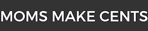 Moms Make Cents Logo white text on gray background