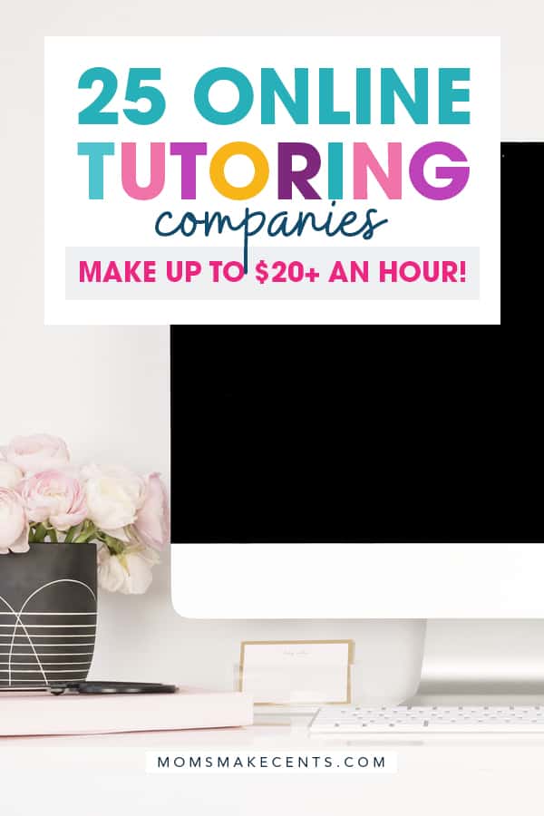 Social media graphic of laptop on desk about tutoring jobs for college students