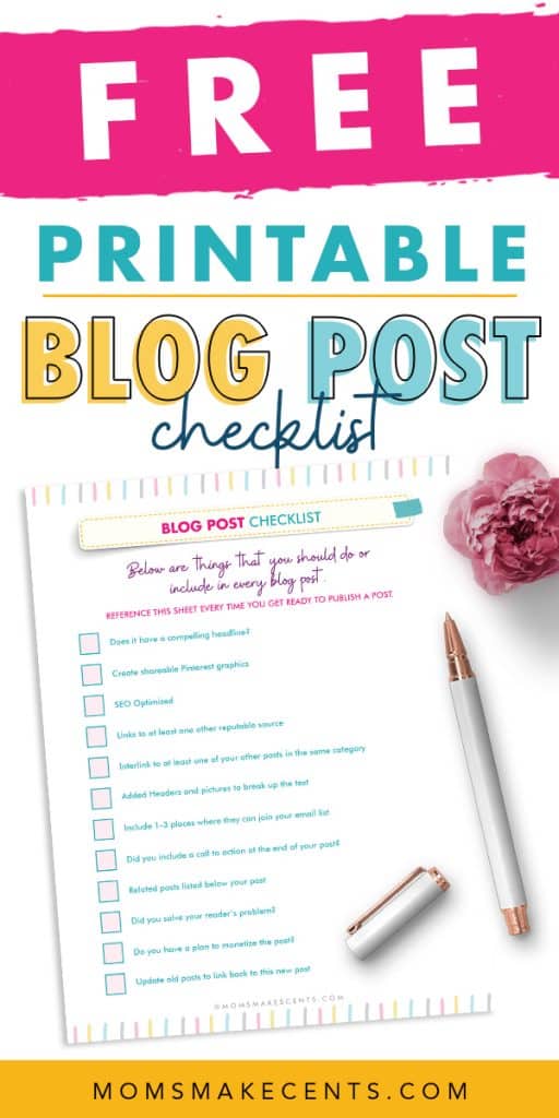 photo mock up of a paper on a desk with a blog post checklist this is helpful for new users when they start a blog