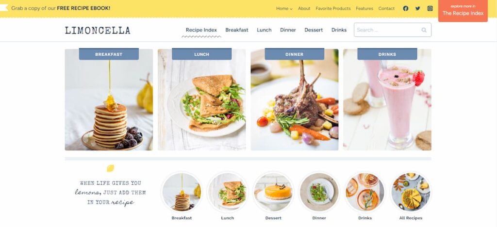 Limoncella is just gorgeous and super user-friendly. The homepage alone is designed to give your readers endless options for browsing and plenty of features to pique their interest.